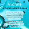 Revolution Beauty London Skincare Hyaluronic Acid Serum, Plumps, Softens and Hydrates Skin, 2% Solution, Lightweight Face Fragrance Free, 30 ml
