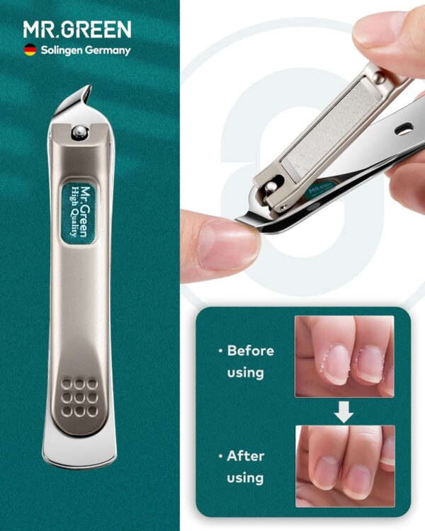 Manicure Set with Portable Travel Case,Nail Clippers Gift and Family Set, Medical Grade Stainless Steel(4 Pieces) (Mr-6105)