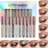 10 Pcs Liquid Glitter Eyeshadow Metallic Shimmer&Sweatproof Makeup Set, Matte Glitter Pressed All Highly Pigmented Blending Powder,Perfect For Every Woman & Girl (10pcs)