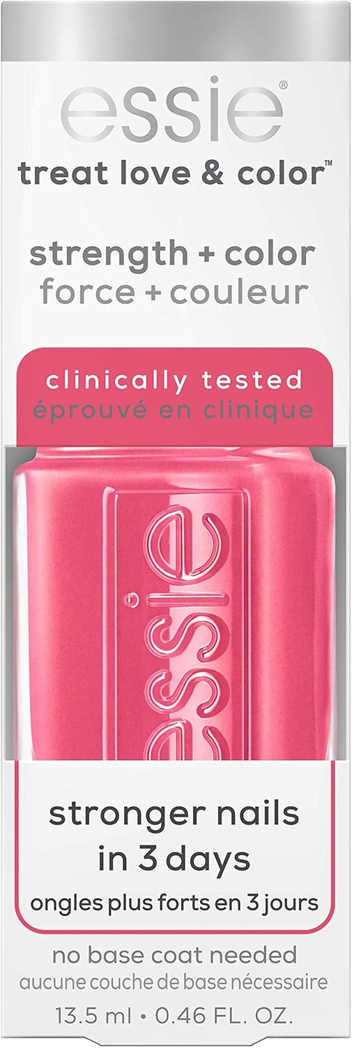 essie TLC Nourishing Nail Polish, 162 punch it up, Pink Nail Polish, 13.5 ml