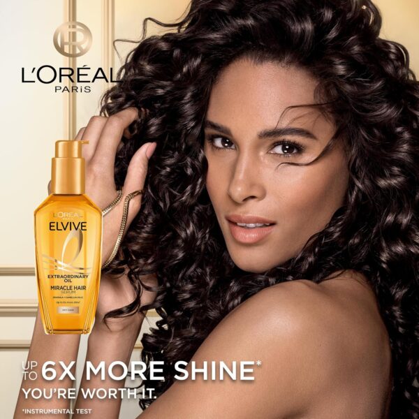 L'Oréal Paris Elvive Extraordinary Oil Miracle Hair Serum, Intense Nourishment, Up to 6x more Shine, up to 230° heat protection, suitable for all hair types, 100ml