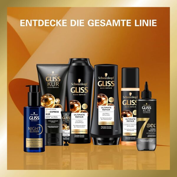 Gliss Night Elixir Ultimate Repair (100 ml), Hair Serum Regenerates Damaged Hair During Sleep, Hair Care Leaves Soft & Regenerated Hair Overnight