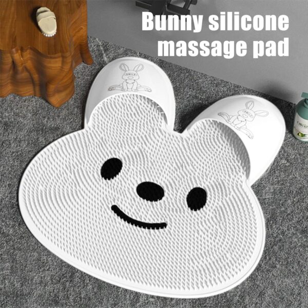 Foot Cleansing Mat - Shower Foot Cleaner, Foot exfoliiating Mat | Silicone Shape Back Scrubber Bath Massage Mat with Non-Slip Suction Cups, Foot Massage Mat for Exfoliation of Body, Arms
