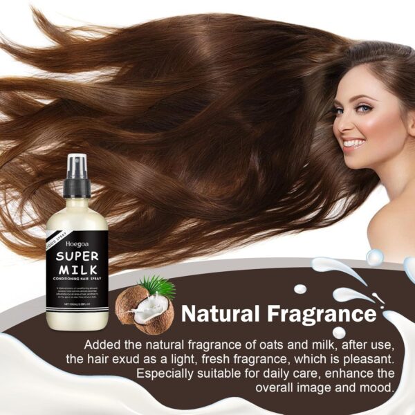 2Pcs Super Milk Conditioning Hair Primer, Supermilk Lush Hair Primer Conditioner, Super Milk Hair Conditioner Spray, Hydrating & Moisturizing Smooth Hair Care