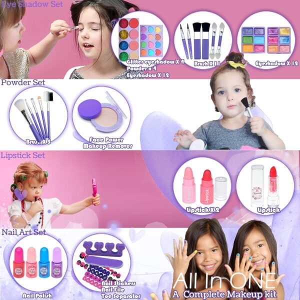 Kids Makeup Sets Girls Toys - unicorn gifts for girls Washable Make Up Starter Kit, Childrens Princess Pretend Play Games kids Toys Presents, Little Girl Birthday Gifts Set For Age 4-12 Year Old