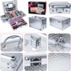 JasCherry All-in-One Make-up Box Set Multi-purpose Cosmetic Storage Beauty Case Professional Contain Eyeshadow Concealer Lip gloss Blusher Compact Powder Eyebrow and Makeup Pencil Brush #1