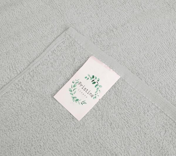 Pristine Linen Salon Towel 16 x 27 Pack of 24 Face & Hand Towel Bulk 100% Cotton Ringspun Highly Absorbent Cotton Towels for Hand Gym Beauty Spa and Home Hair Care, Silver