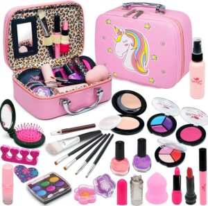 Mrabbitoo Kids Makeup Sets for Girls,Washable Kids Make Up Kit Girls Toys,Non-Toxic Makeup Set for Little Girls,Childrens Makeup Sets Kids Toys Christmas Birthday Gifts for 4 5 6 7 8 9 Year Old Girl