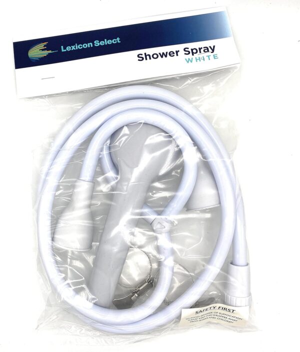 Double Tap Shower Head with Clamps - Bath Sink Shower Attachment for Bath Taps Shower Head Hose Spray Hair Dresser Pet Push On Mixer - for Round taps up to 2cm in Diameter 1.5-1.7m with Clamps