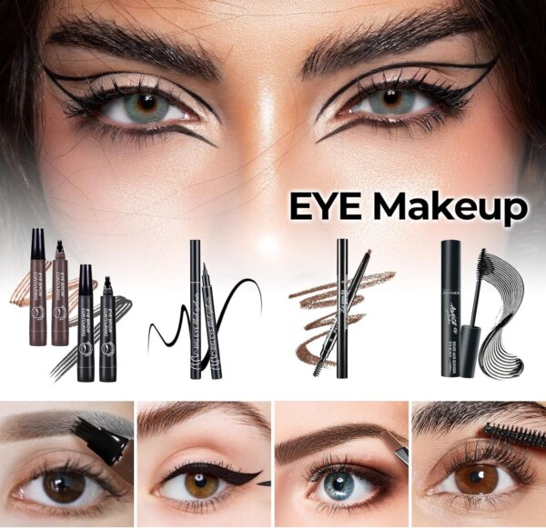 YBUETE Makeup Set, Makeup Kit for Women and Teenages, Make Up Set Full Kit, Make-up Sets Includes Foundation, Eyeshadow, Blusher, Mascara, Eyeliner, Brushes, Lip Gloss with Storage Bag - Beige