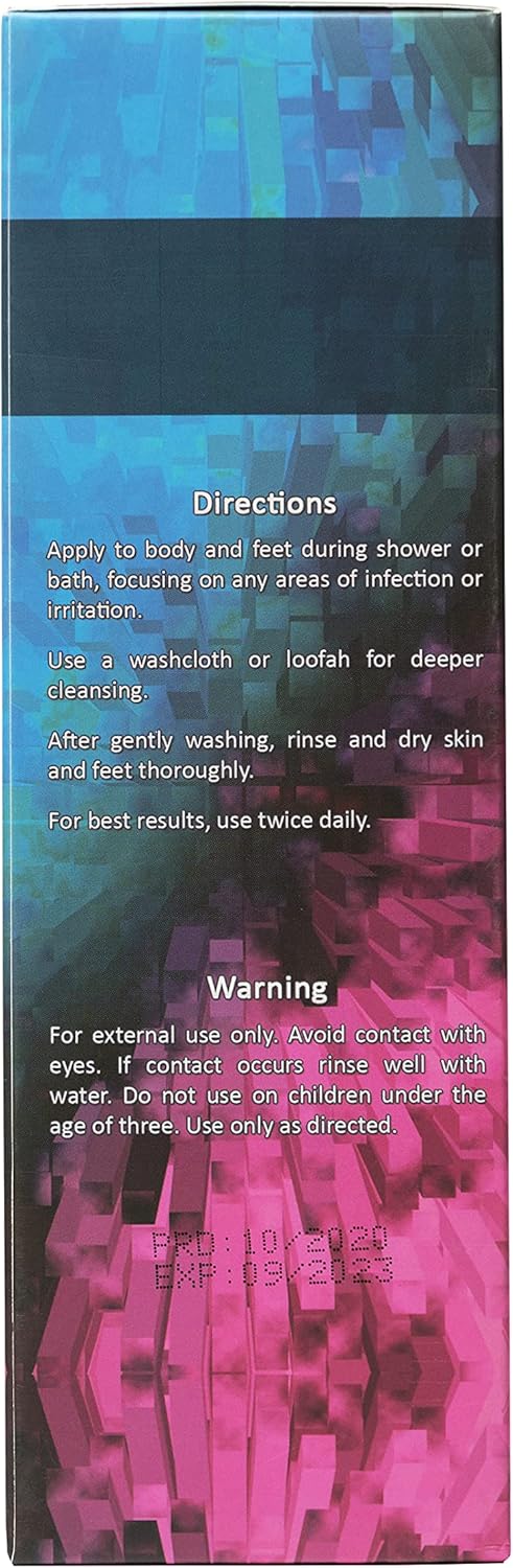 Organic Antifungal Body & Foot Wash | Tea Tree | Antibacterial | Relieve Acne, Eczema, Warts, Athlete’s Foot, Ringworm, Toenail Fungus, Jock Itch | Natural Ingredients | Deluxe Size | 350ml
