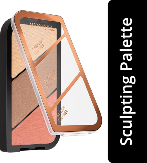 81AFCwN7TnL._AC_SL1500_.jpg Rimmel London Sculpting Highlighter Palette 3-tone, Coral Glow, 18.5 g
