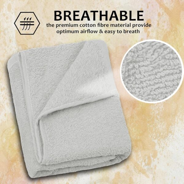 Pristine Linen Salon Towel 16 x 27 Pack of 24 Face & Hand Towel Bulk 100% Cotton Ringspun Highly Absorbent Cotton Towels for Hand Gym Beauty Spa and Home Hair Care, Silver
