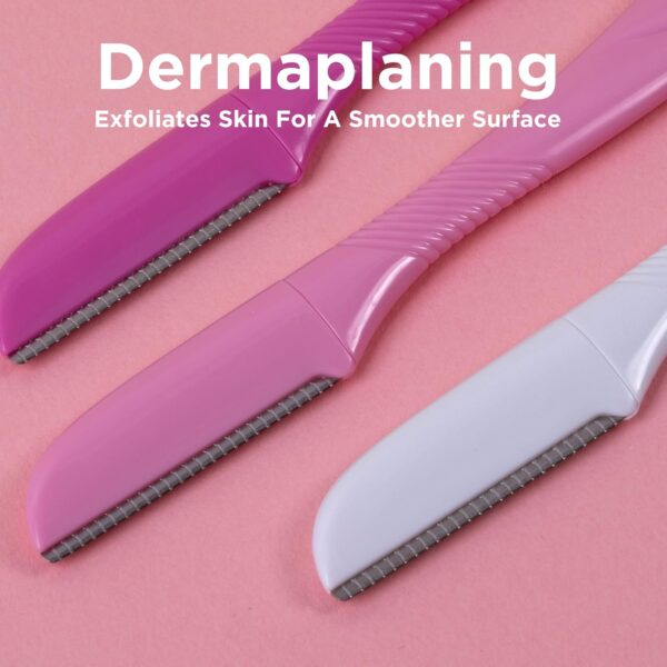 WILKINSON SWORD - Intuition Eyebrow Shaper for Women | Facial Hair Remover and Trimmer | Exfoliating Dermaplaning Tool | Pack of 3 Disposable Razors