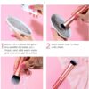 REAL TECHNIQUES The Wanderer Make up Brush Kit, Premium and Professional 8 Midi-size Brush Set with Bag, Soft Bristles, Foundations, Powders, and Concealers, Gold