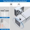 81CGsf3W0ZL._AC_SL1500_.jpg Biubiubath Thermostatic Shower Mixer, Anti-Scald Exposed Mixer Shower,Height Adjustable Riser Rail Kit, Square Handheld & 8 inches (200mm) Overhead Rainfall Shower,Chrome Silver