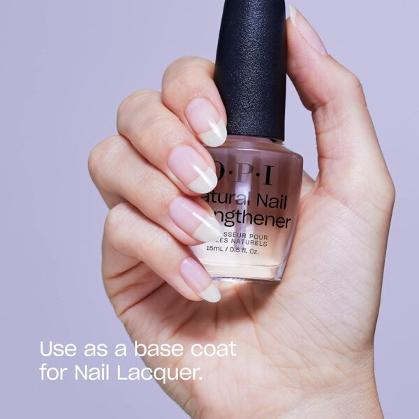 OPI Nail Polish A Natural Nail Base Coat, Daily Nail Strengthener and Base Coat Against Nail Discolouration, For Thin, Weak and Damaged Nails, Clear Nail Polish 15ml