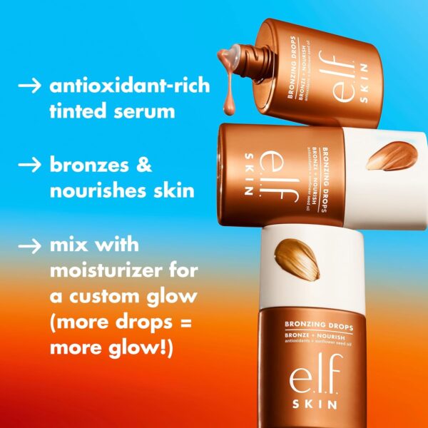 81CzpBcfwhL._AC_SL1500_.jpg e.l.f. SKIN Bronzing Drops, Liquid Bronzer For Face & Skin, Creates A Sun-Kissed Glow, Infused With Vitamin E, Vegan & Cruelty-Free, Rose Gold
