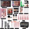All in One Makeup Kit for Women Full Kit, Make Up Gift Set for Women, Makeup Bundle Includes Foundation Face Primer Eyeshadow Contour Palette Lipstick Eyebrow Pencil Mascara Cosmetic Brush Set