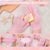 Exfoliating Shower Bath Glove Back Scrubber Set, Spa Experience Dead Skin Cell Remover, Vacuum Packed (Pink)