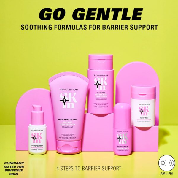 Revolution SKin, Go Gentle Starter Kit, Skincare Set Includes Cleanser, Toner, Serum & Moisturiser, Vegan & Cruelty-Free, 4 Products Included