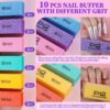 FANDAMEI Nail Buffer Kit, 10 PCS Nail Buffer Block with Different Grit, Nail Buffers, Nail Buffing Block, Buffer Nail File, Cuticle Trimmer, Nail Care Tool Kit, Nail Tools, Nail Kit, Manicure Tools