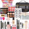 Makeup Sets, Cosmetic Make Up Starter Kit With Storage Bag Portable Travel Make Up Palette Eyeshadow Foundation Lip Gloss for Teenage & Adults(Style C)