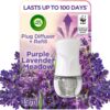 Air Wick Plug in Diffuser Kit, Purple Lavender Meadow, 1 Device & 1 Refill (19ml), Long Lasting Fragrance, Lasts up to 100 days, Plug in Air freshener