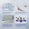 HNNHOME Bath Shower Screen Door Seal for 4-6mm Glass Up to 28mm Gap