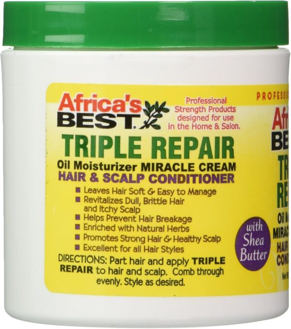 Africa,s Best Triple Repair Oil Moisturizer Cream Hair & Scalp Conditioner 170g