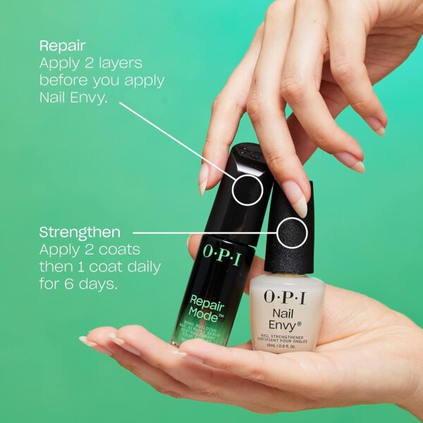 OPI Repair Mode Nail Polish Nail Repair and Strengthening Vegan Formula, Patented Bond Building Nail Serum Repairing 99% Of Nail Keratin, Professional Nail Strengthener for Damaged Nails, 9ml