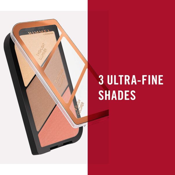 81FBXhoATZL._AC_SL1500_.jpg Rimmel London Sculpting Highlighter Palette 3-tone, Coral Glow, 18.5 g
