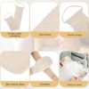 COMNICO 2pcs Exfoliating Body Scrubber, Natural Hemp Back Scrubber Exfoliator Loofah Shower Bath Wash Deep Cleaning Glove and Strap Dead Skin Removal for Men Women(White)