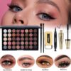 Make-Up Sets,All In One Make Up Set For Women,Makeup Kit Includes 40 Colors Eyeshadow Palette Mascara Foundation & Face Primer Eyeliner Stamp Lip Gloss Set Eyebrow Soap Makeup Sponge