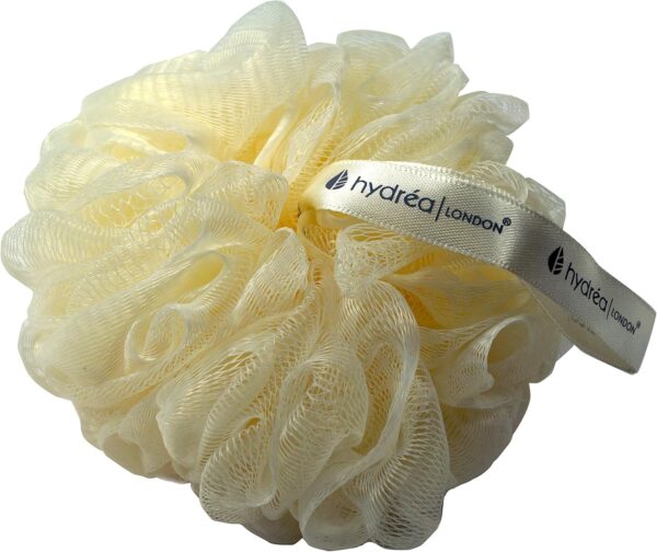 Hydrea London Shower Puff - Exfoliating Body Scrubber for Men & Women - Cleansing & Invigorating Luxury Shower Scrub - Ultra-Soft, Large, & Vegan Bath Scrunchie - Bathing Skin Buffer, Triple Pack