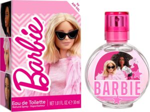 Barbie Eau de Toilette Natural Perfume Spray, Vegan and Dermatologically tested EDT fragrance Spray for Kids, 30ml
