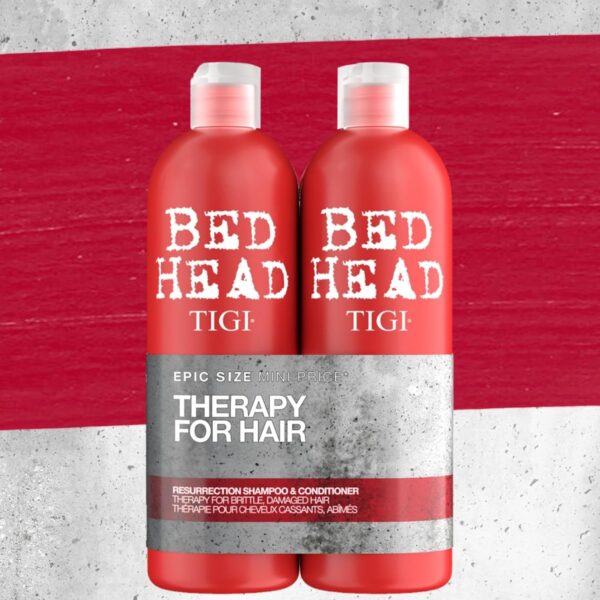 Bedhead by TIGI | Resurrection Shampoo and Conditioner Set | Hair care for brittle and damaged hair | Powerful, regenerating care formula | 2 x 750ml