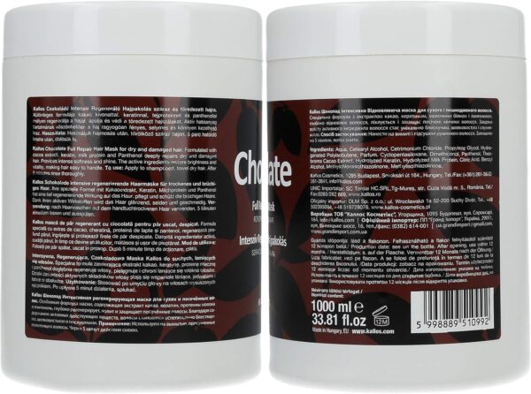 Kallos Full Repair Hair Mask - Chocolate - 1000Ml