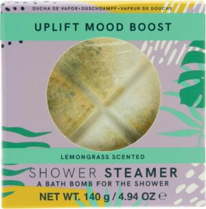 Paladone Lemongrass Uplift Shower Steamer 140g Shower Bath Bomb, Multicoloured