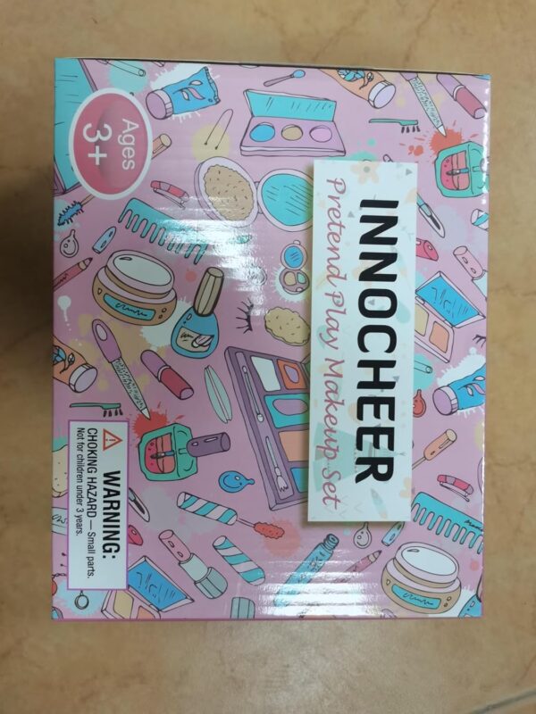 Pretend Play Makeup Kit for Girls, Kids Pretend Makeup Set with Cosmetic Bag for Birthday, Christmas