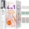 Own Harmony Electric Foot File Callus Remover & Electronic Nail File (4 in 1) Best Mani Pedi Tools - Professional Manicure & Pedicure Care Set - Perfect Toenail Polisher and Shine Buffer (USB Cord)