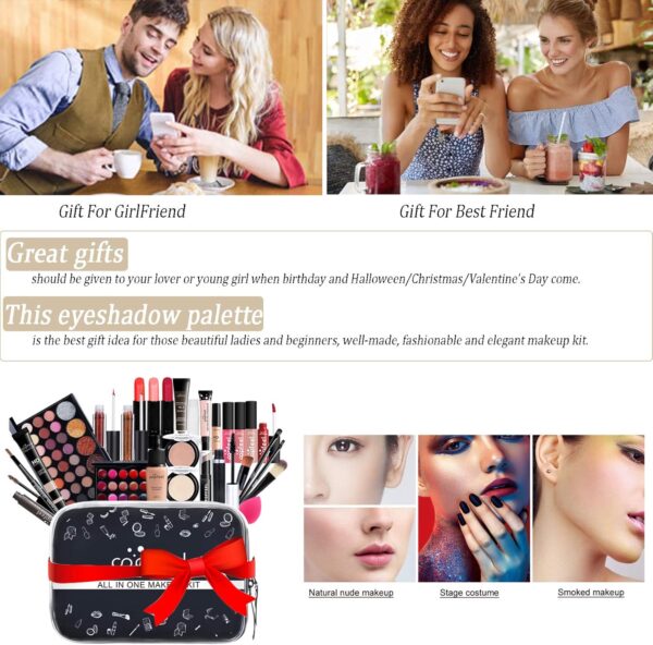 81IXTuHcpaL._AC_SL1500_.jpg RoseFlower 28Pcs Professional Makeup Set, Essential Make up Starter Set Make-up Sets With Cosmetic bag Eyeshadow Palette Lip Gloss Concealer blush Foundation Brush