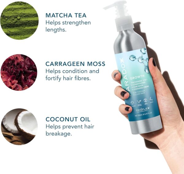 WE ARE PARADOXX Hair Conditioner 250ml, Growth Thickening 3-in-1, Hair Mask, Leave-In Treatment & Finishing Crème, Thicker Fuller Hair, Gift For Her, Travel Size, 99% Natural, Vegan and Cruelty Free
