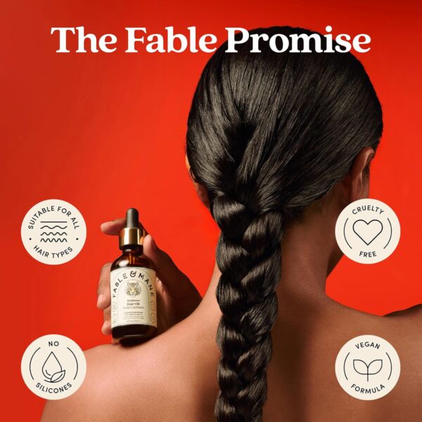 Fable & Mane HoliRoots Hair Oil, Strengthens and Repairs Dry, Damaged Hair and Scalp. Pre Wash Oil Treatment with Amla and Castor Oil (Jumbo)