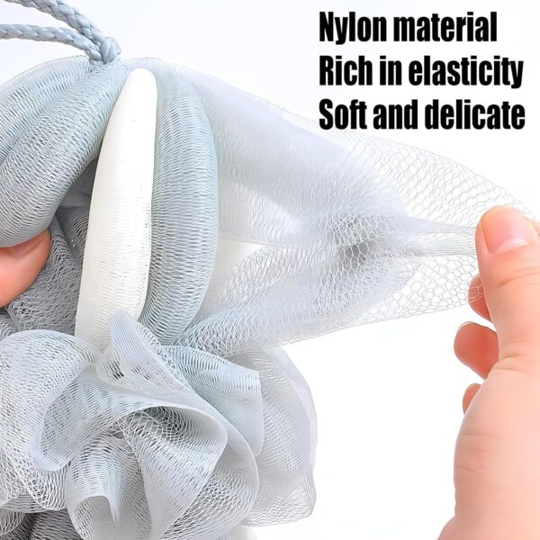 81JJ0YH1nPL._AC_SL1500_.jpg JYJLLM 2Pcs Bath Shower Loofah Sponge,Long Stretch Back Sponge Exfoliating Back Scrubber for Shower for Women and Men,Bath sponges for Adults,Shower Scrubber(Pink and Khaki)