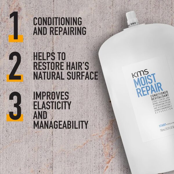 KMS MoistRepair Conditioner Pouch, 750ml for dry, damaged hair