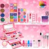 EVACOK Kids Makeup Sets For Girls - Children Makeup Sets For Girls Washable Make Up Set, Childrens Princess Play Games Toys Presents, Little Girl Birthday Gifts Set For Age4-12 Year Old (EVACOK-11)