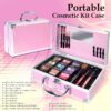 YBUETE Makeup Kit for Teens Girls Women, Full Starter Cosmetics Set, Makeup Gift Set, Beginner Makeup Kit, Cosmetic Train Case For Women Full Kit, Included Eyeshadow Blusher Contour Eyebrow Powder