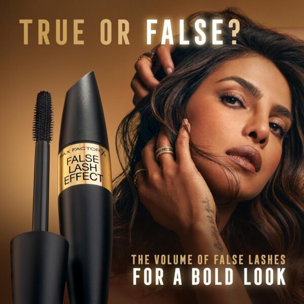 MAX FACTOR - False Lash Effect Mascara - Volumising Formula, Pro-Vitamin B5, Clump-Free, Flake-Free, Smudge-Proof - 01 Black - 13.1ml