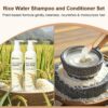 Rice Water Shampoo and Conditioner Set, Strengthen and Revitalize Hair, Nourish Damaged Hair for Women and Men, Hair Care, Restore Shine, Infused with Biotin, Citrus Peel, Rosemary